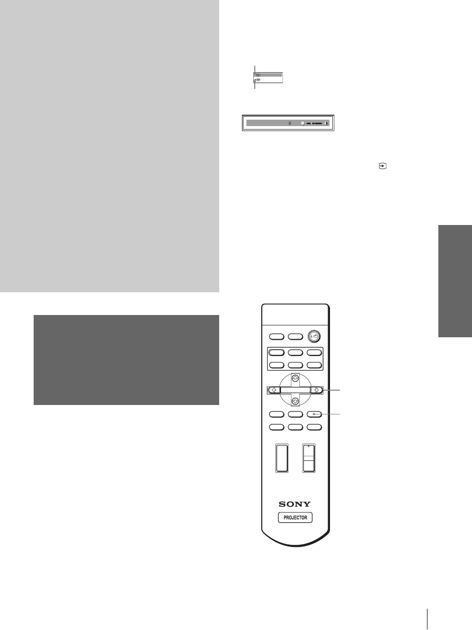 Utilisation des menus, Opérations de menu, Uti lisati on des m e nus | Éléments affichés | Sony VPL-HS10 User Manual | Page 91 / 208