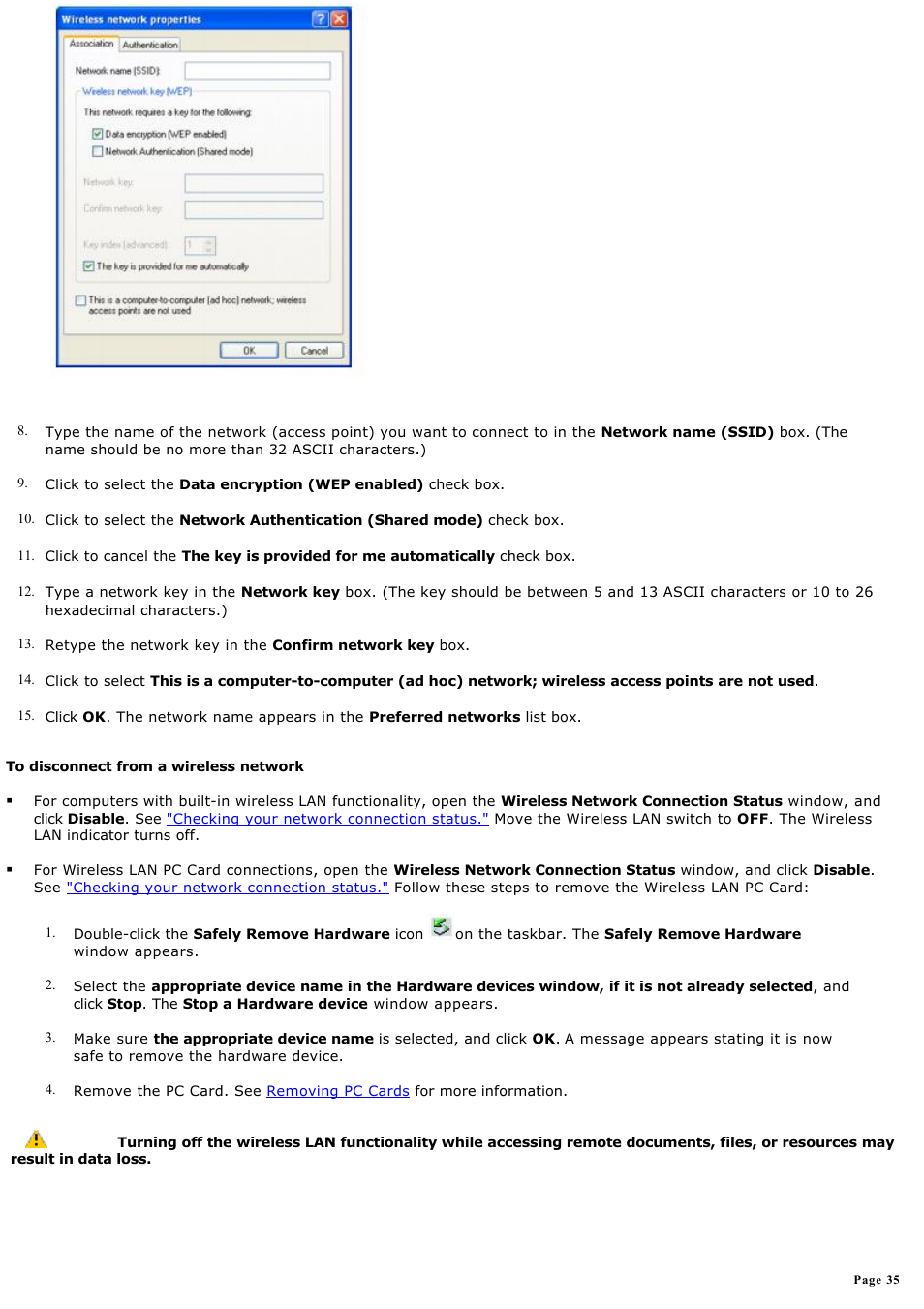 Sony PCG-GRX770 User Manual | Page 35 / 170