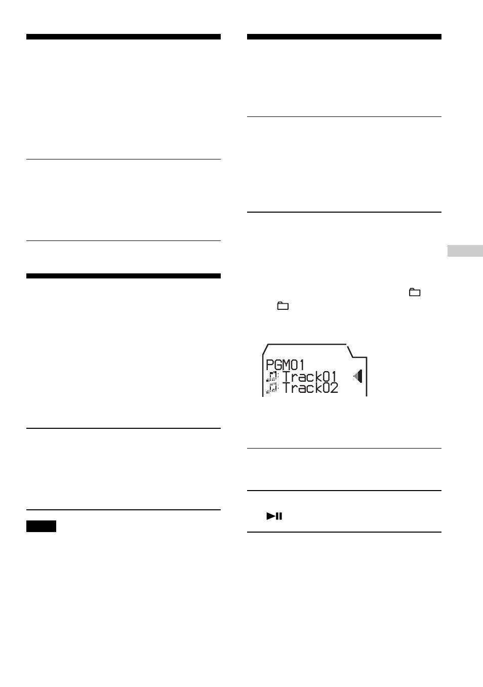 Playing tracks in your favorite order (pgm play), Playing the 10 tracks you have played, Most frequently (auto ranking play) | Playing tracks you have played most, Playing tracks in your favorite order, Pgm play) | Sony D-NE500 User Manual | Page 21 / 36