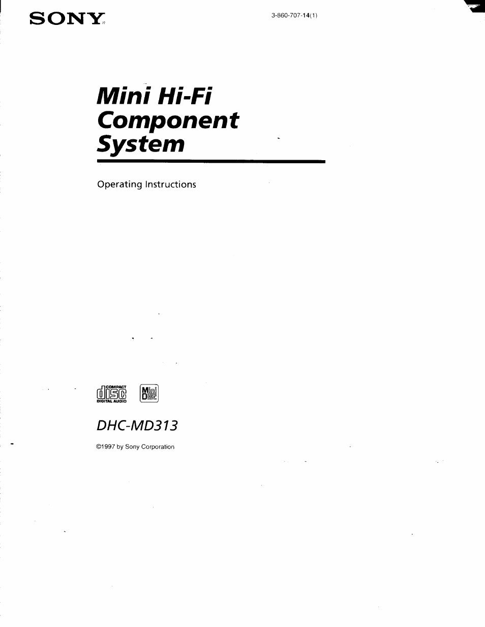 Sony DHC-MD313 User Manual | 58 pages