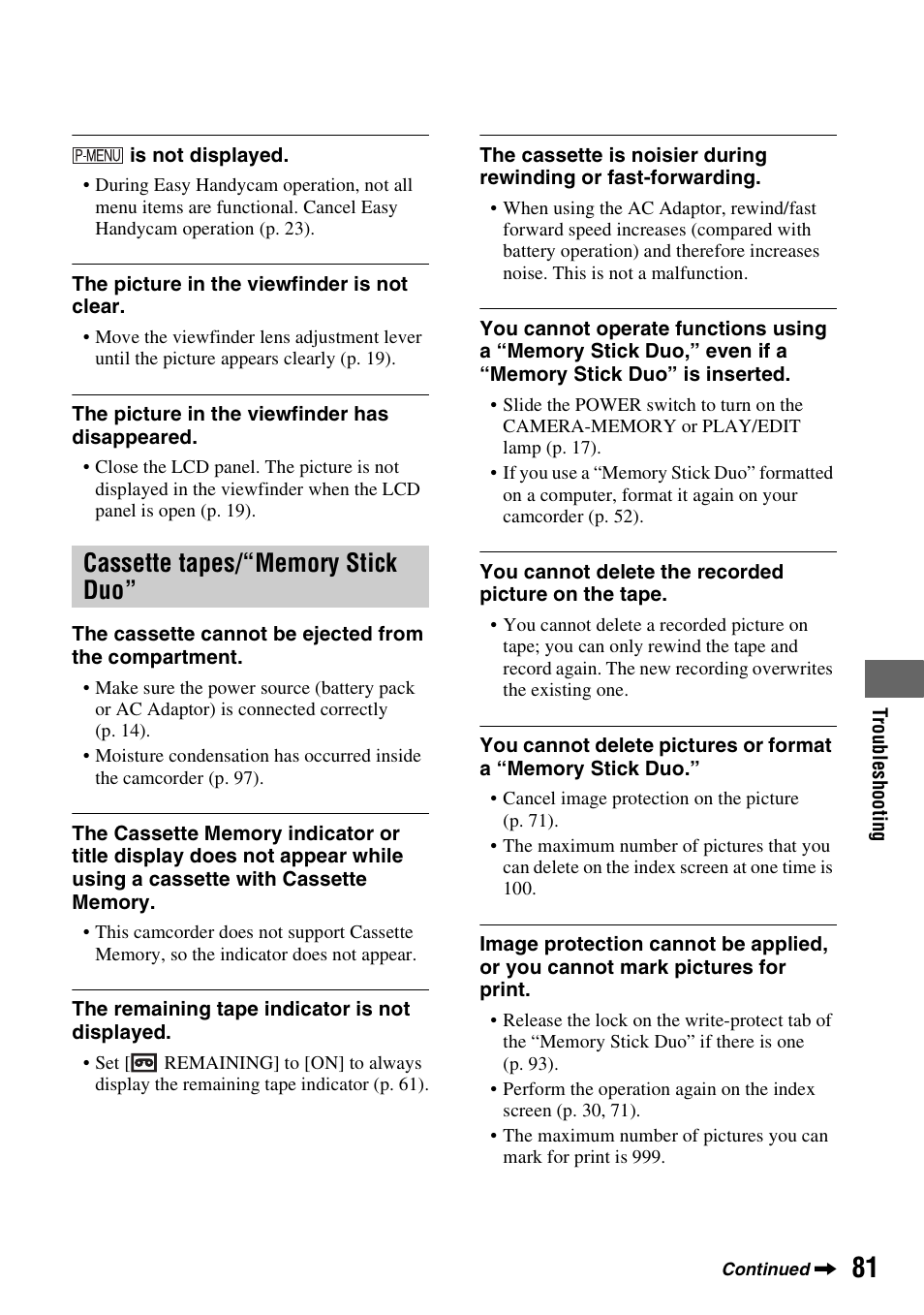 Sony HDR-HC7 User Manual | Page 81 / 131