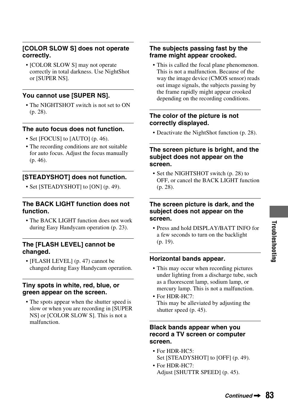 Sony HDR-HC7 User Manual | Page 83 / 131
