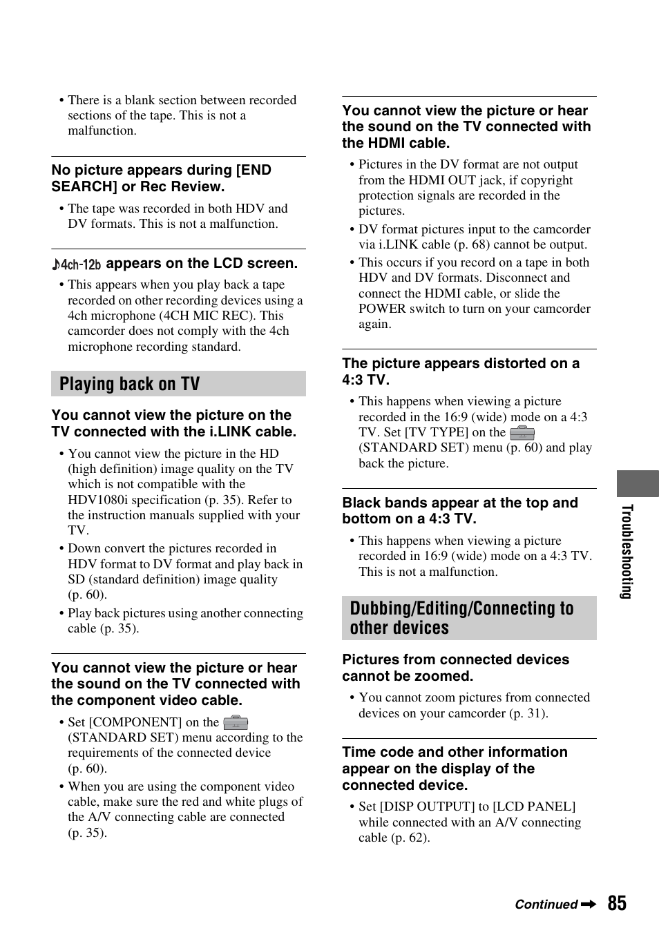 Sony HDR-HC7 User Manual | Page 85 / 131