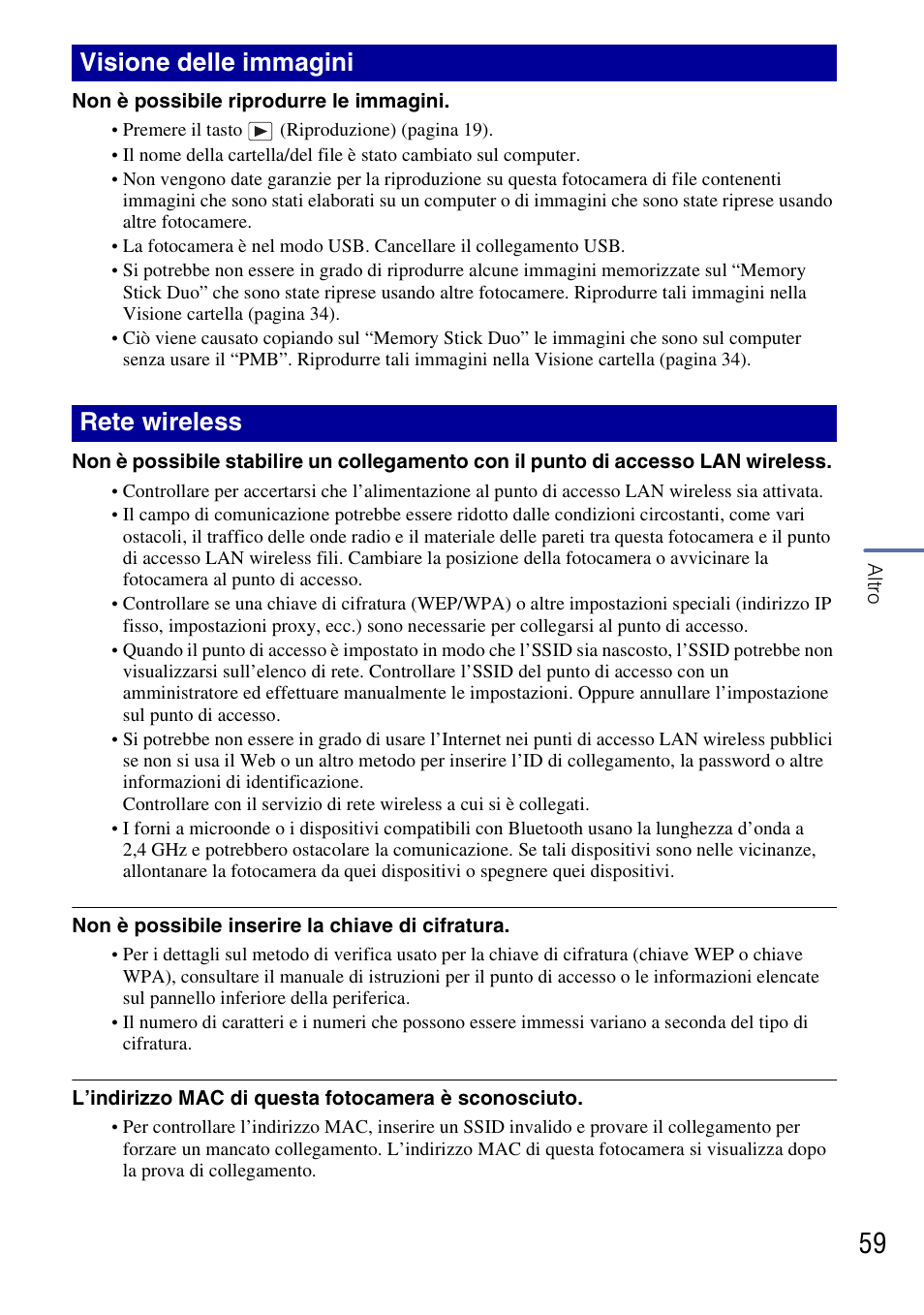 Visione delle immagini rete wireless | Sony DSC-G3 User Manual | Page 123 / 128