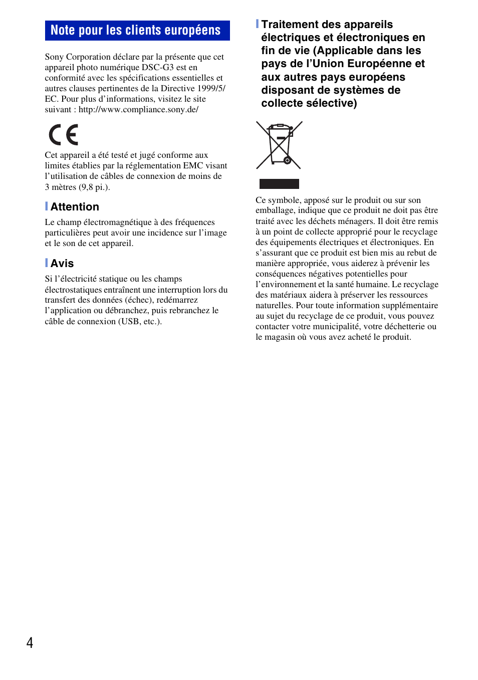 Sony DSC-G3 User Manual | Page 4 / 128