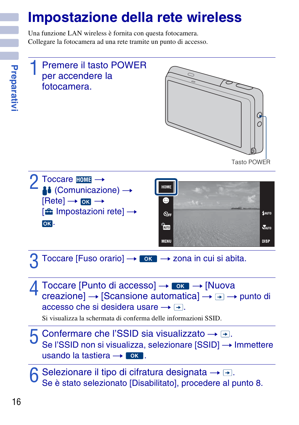 Impostazione della rete wireless | Sony DSC-G3 User Manual | Page 80 / 128