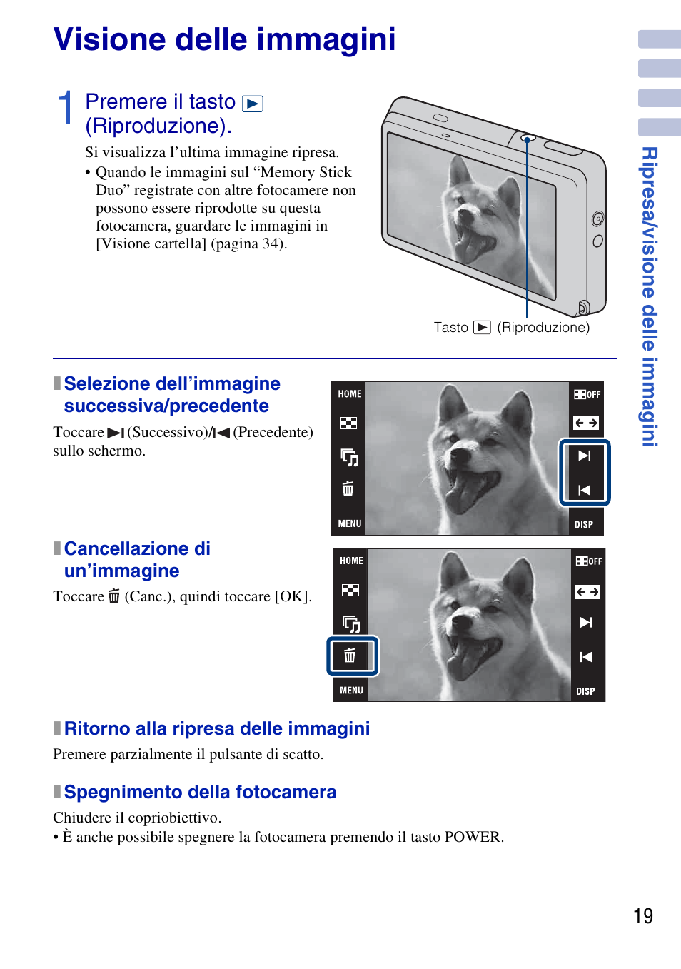 Visione delle immagini | Sony DSC-G3 User Manual | Page 83 / 128
