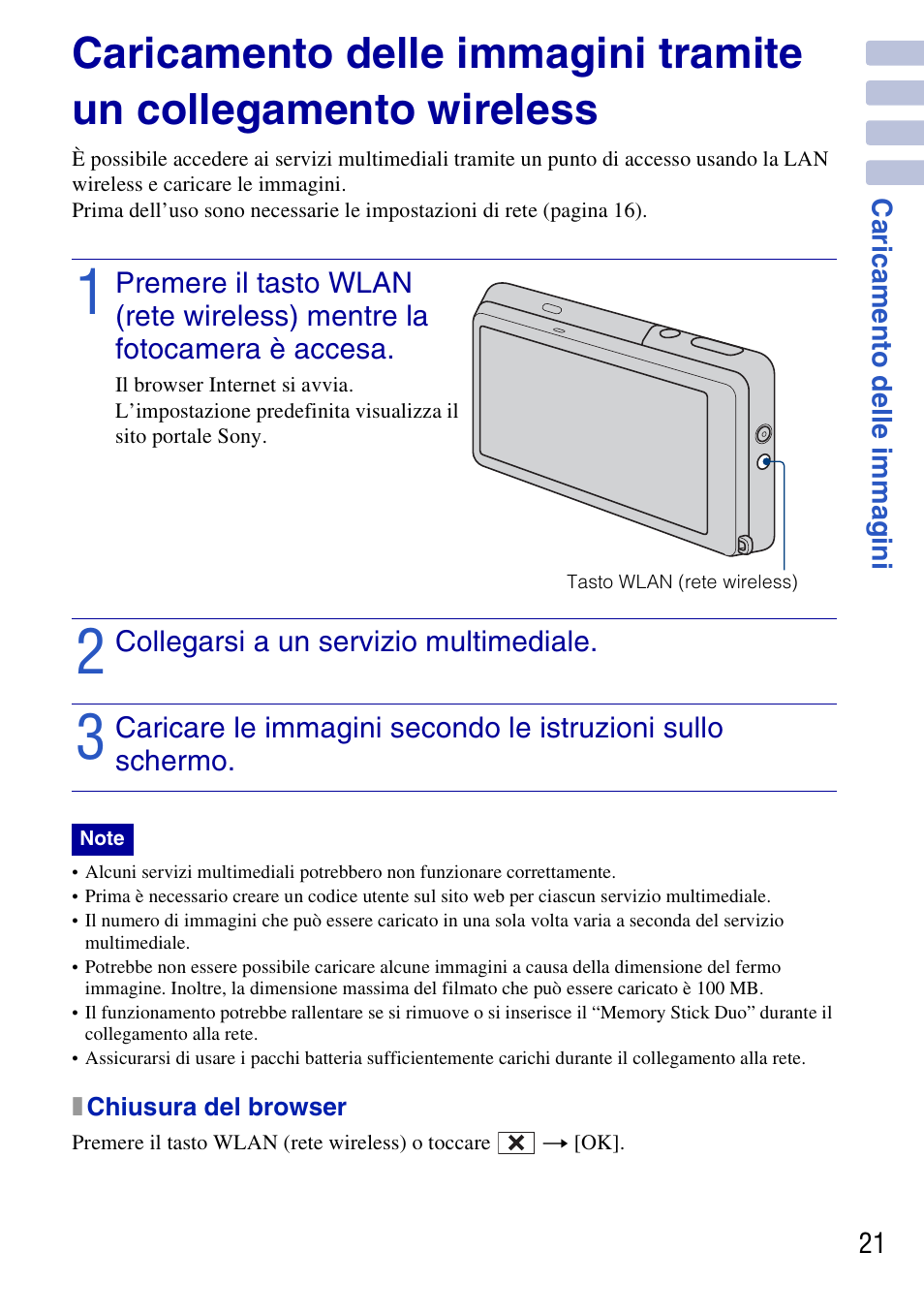 Caricamento delle immagini | Sony DSC-G3 User Manual | Page 85 / 128