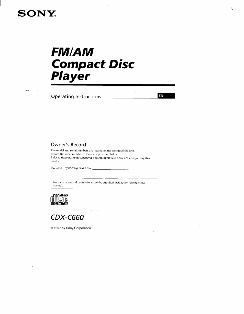 Sony CDX-C660 User Manual | 27 pages