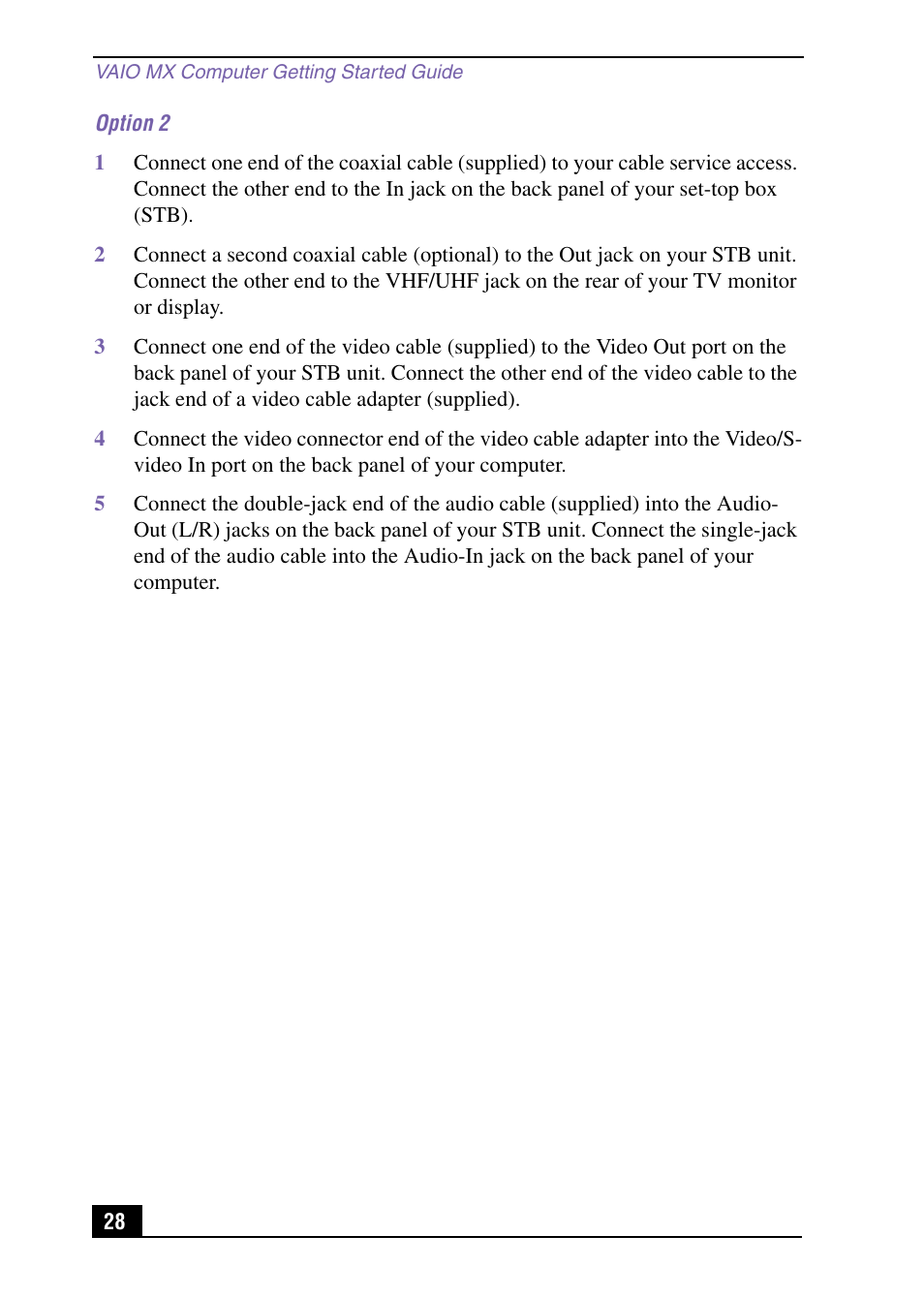 Sony PCV-MXS10 User Manual | Page 28 / 105