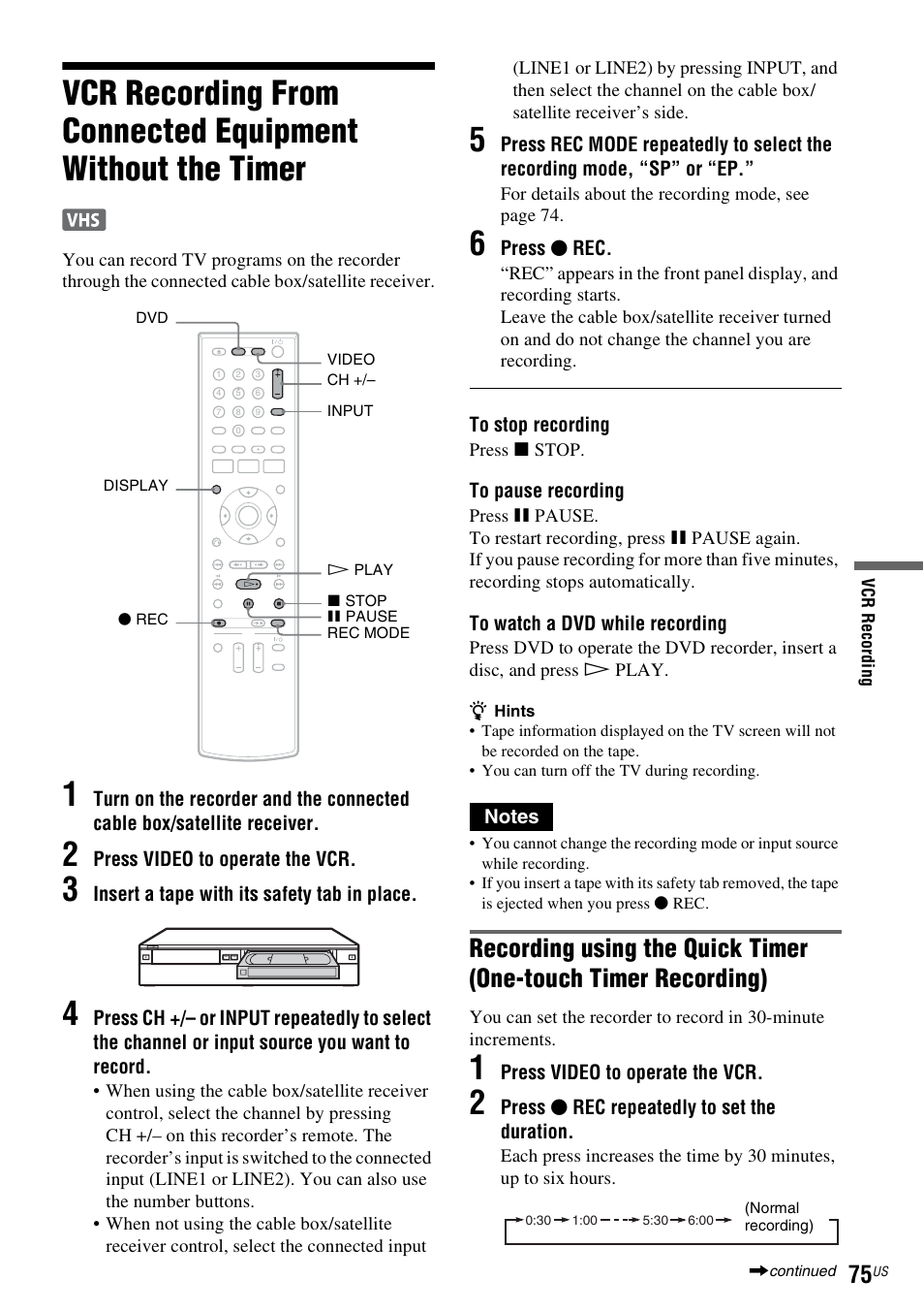 Sony RDR-VX535 User Manual | Page 75 / 160