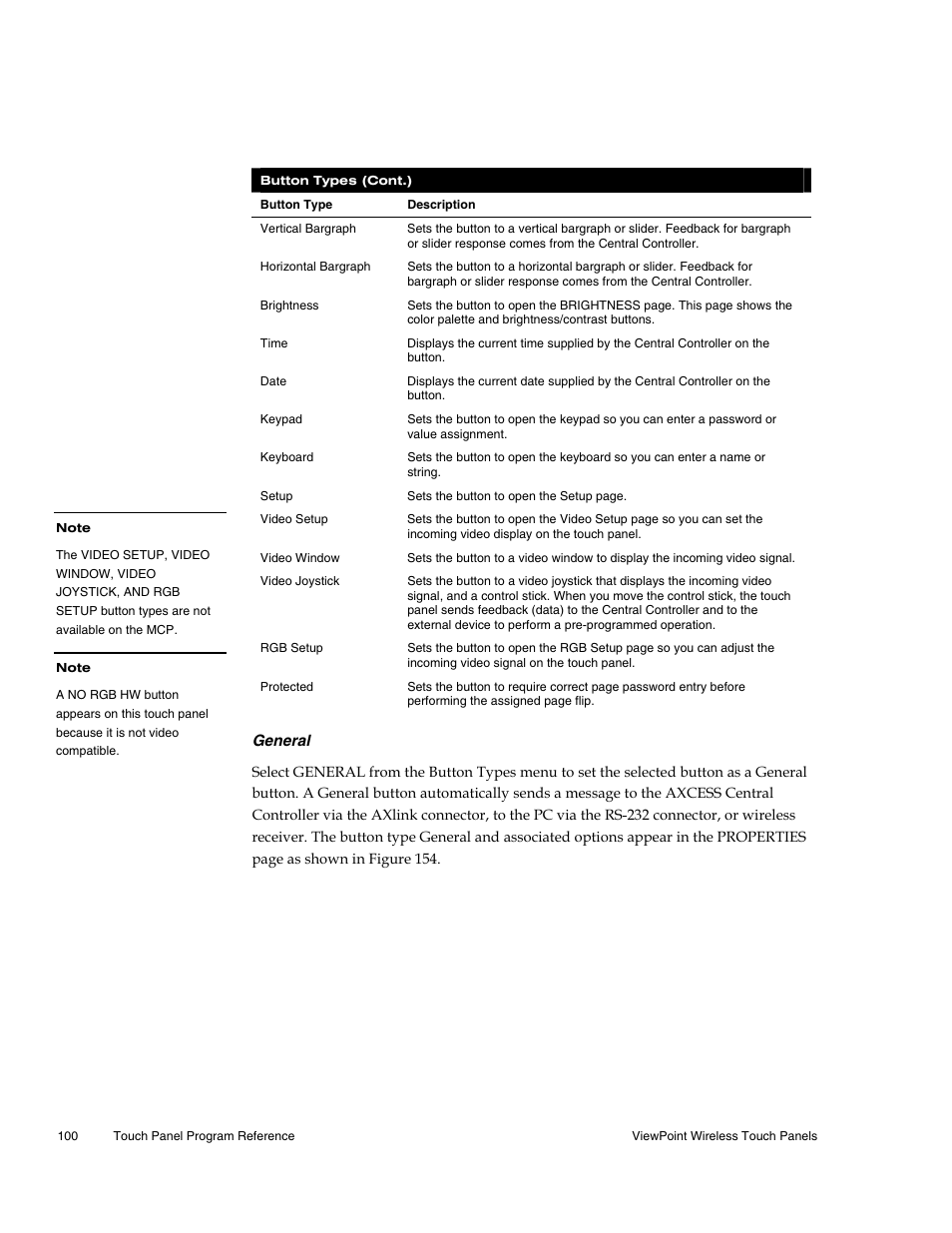 General | AMX Wireless Touch Panels (Wave Server) User Manual | Page 110 / 198