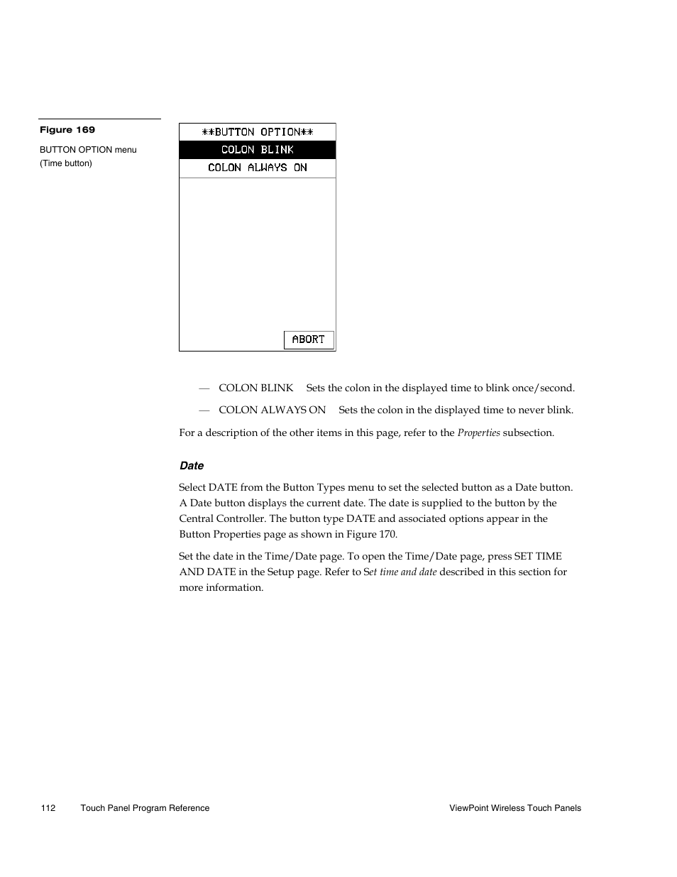 Date | AMX Wireless Touch Panels (Wave Server) User Manual | Page 122 / 198