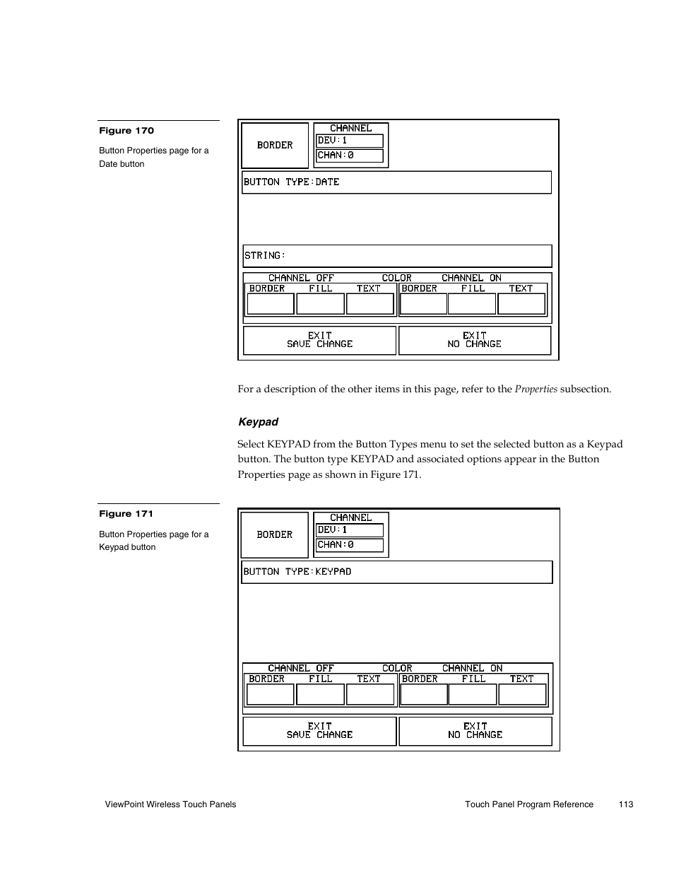 Keypad | AMX Wireless Touch Panels (Wave Server) User Manual | Page 123 / 198