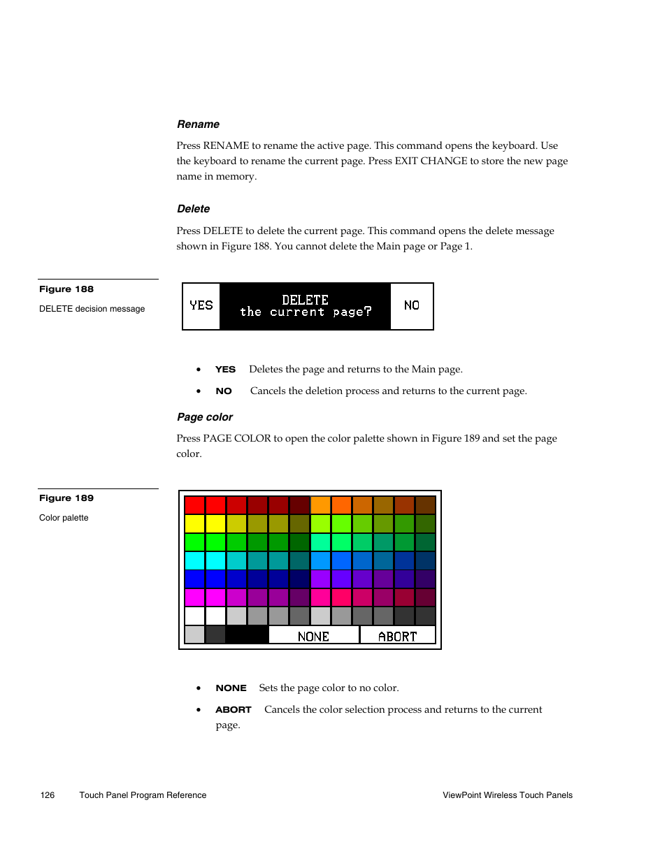 Rename, Delete | AMX Wireless Touch Panels (Wave Server) User Manual | Page 136 / 198