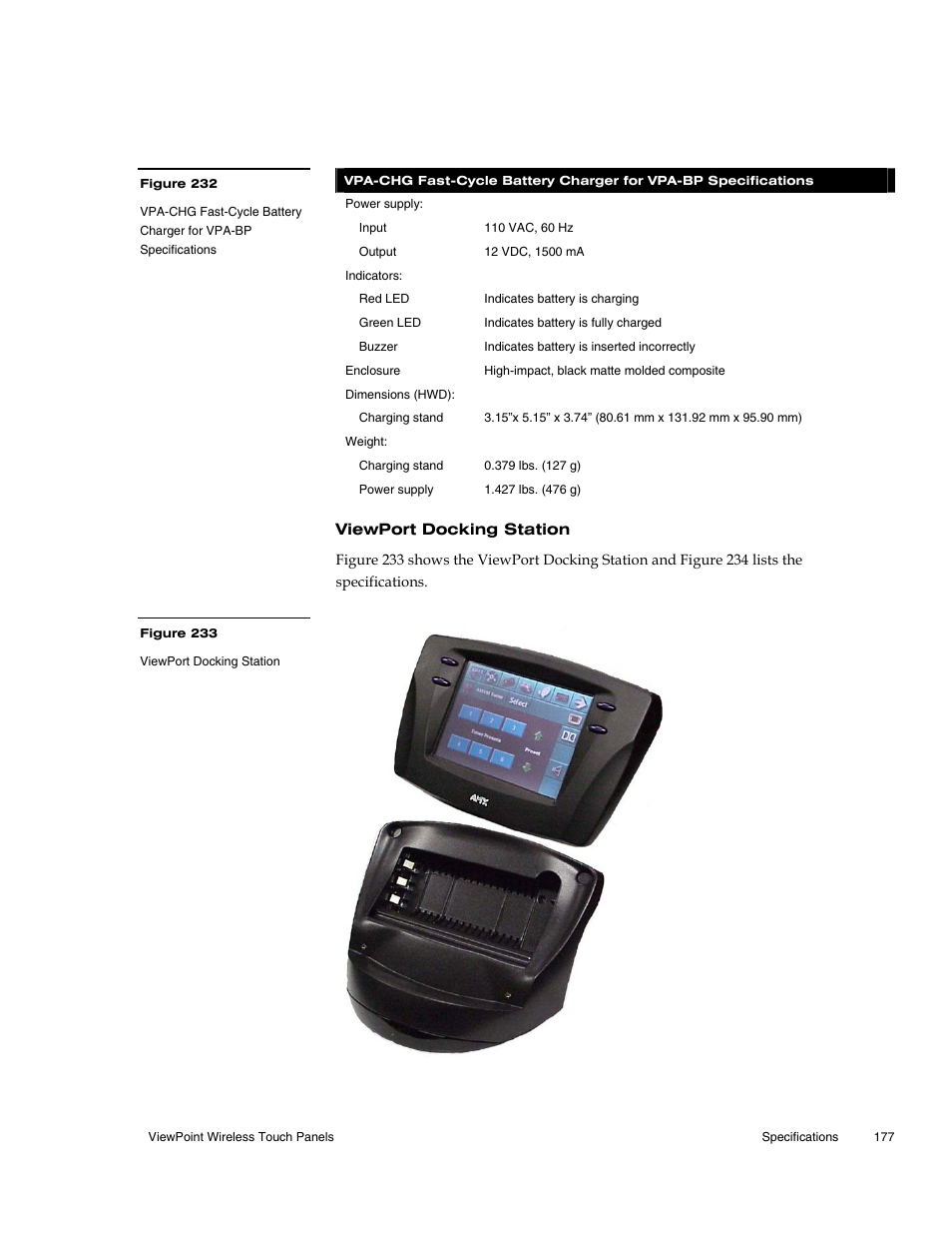 Viewport docking station | AMX Wireless Touch Panels (Wave Server) User Manual | Page 187 / 198