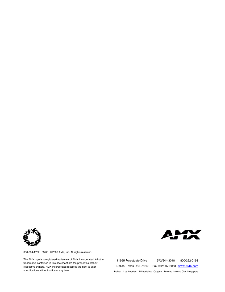 AMX Wireless Touch Panels (Wave Server) User Manual | Page 198 / 198