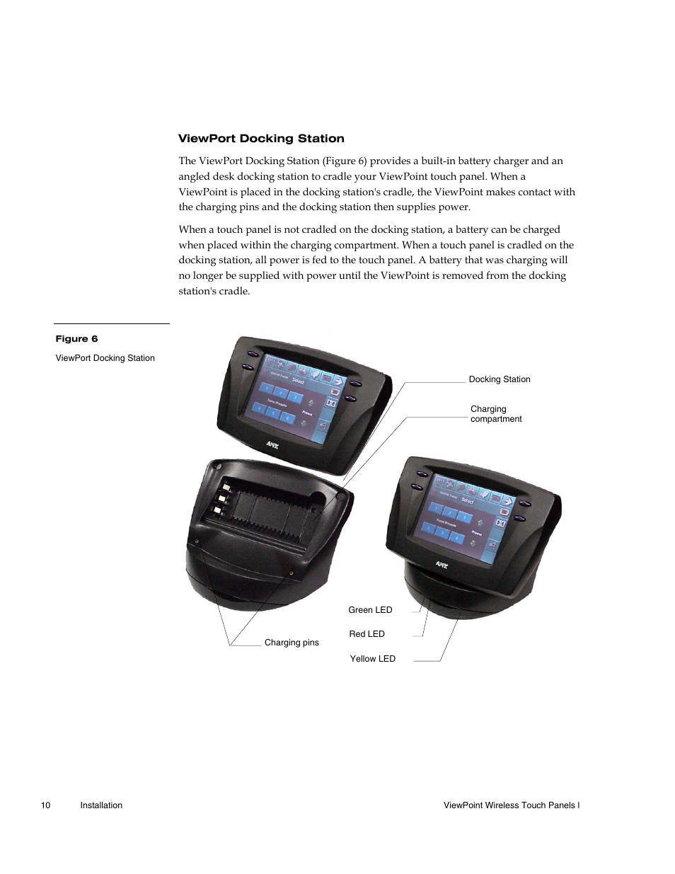 Viewport docking station | AMX Wireless Touch Panels (Wave Server) User Manual | Page 20 / 198