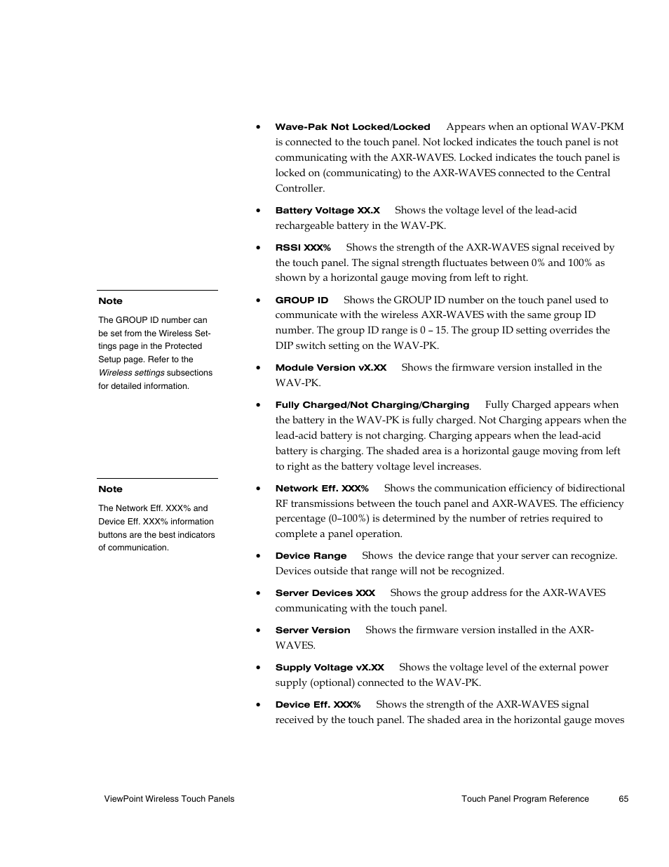 AMX Wireless Touch Panels (Wave Server) User Manual | Page 75 / 198