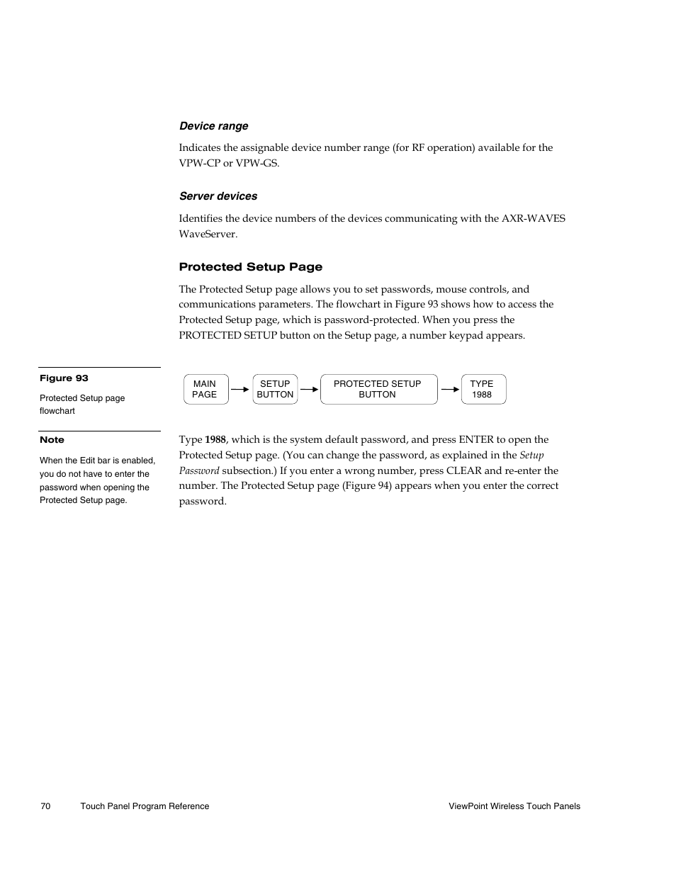 Device range, Server devices | AMX Wireless Touch Panels (Wave Server) User Manual | Page 80 / 198