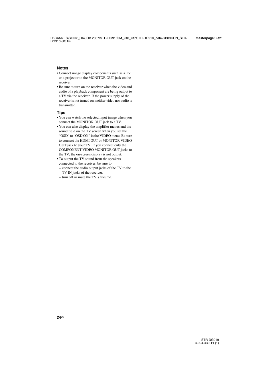 Sony STR-DG910 User Manual | Page 24 / 100
