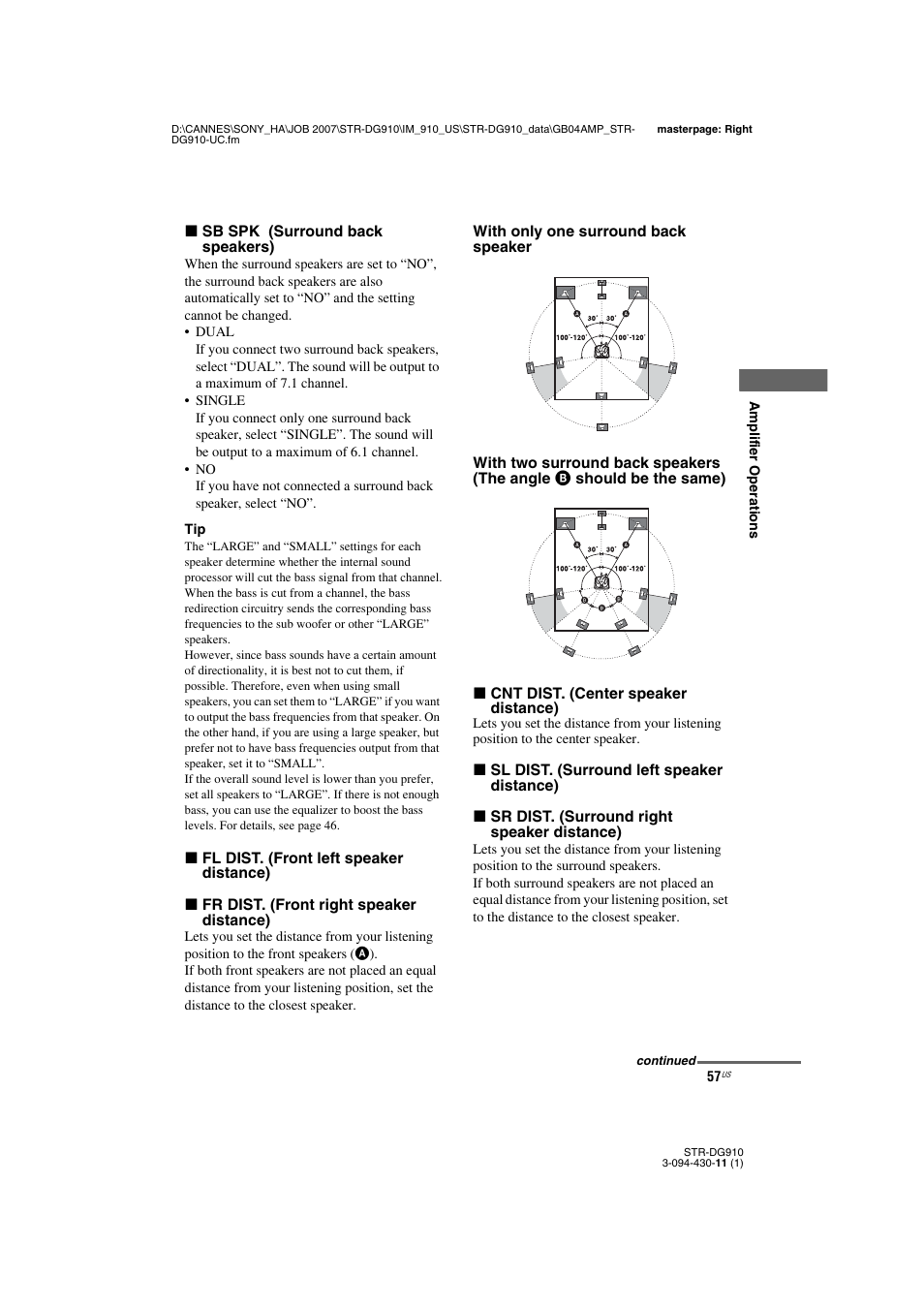 Sony STR-DG910 User Manual | Page 57 / 100