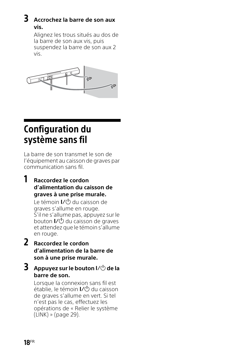 Configuration du système sans fil, Configuration du système, Sans fil | Sony HT-CT260H User Manual | Page 52 / 108