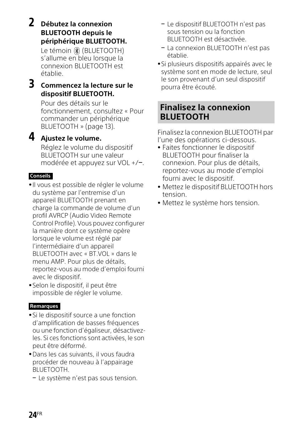 Finalisez la connexion bluetooth | Sony HT-CT260H User Manual | Page 58 / 108