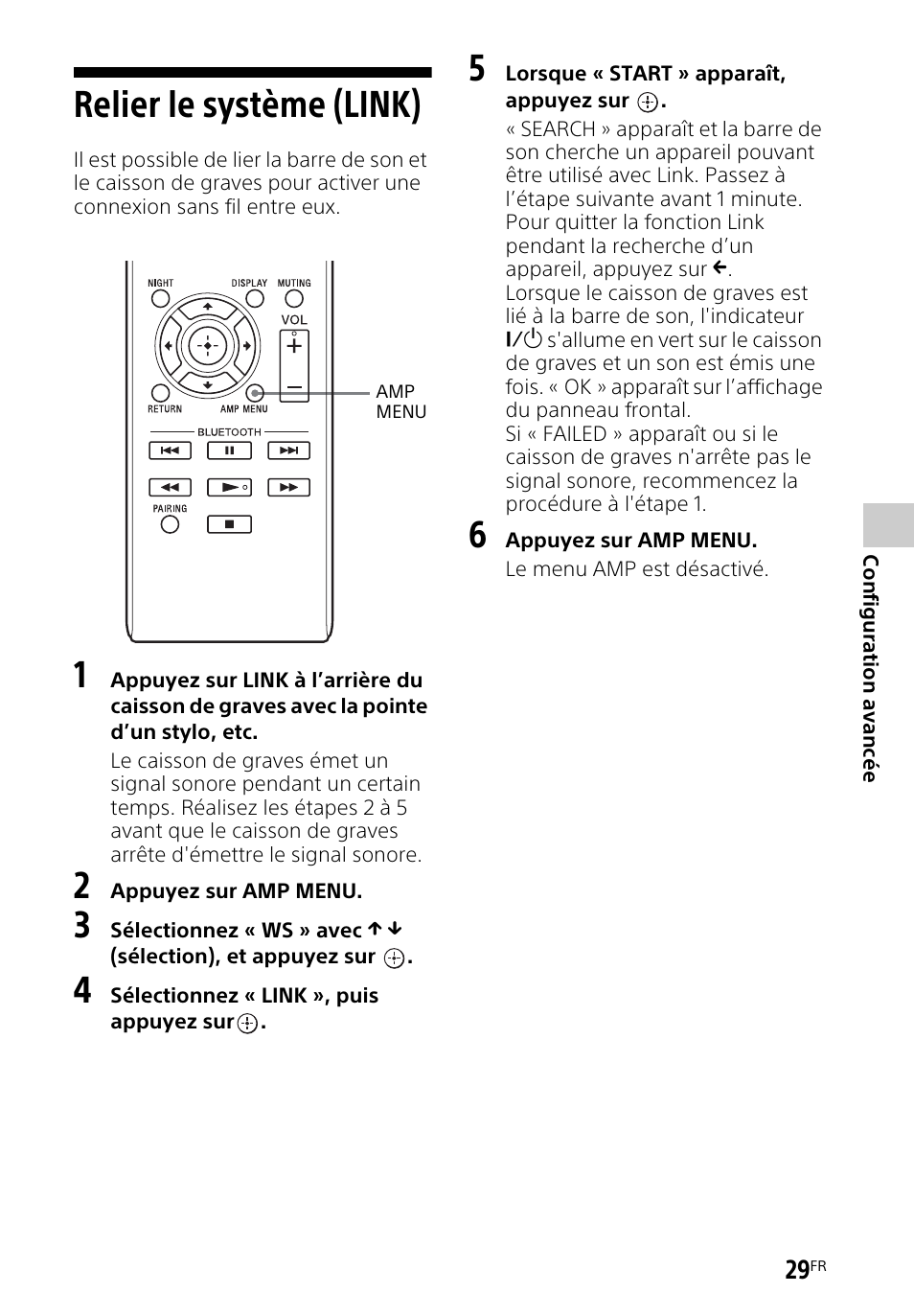 Relier le système (link) | Sony HT-CT260H User Manual | Page 63 / 108
