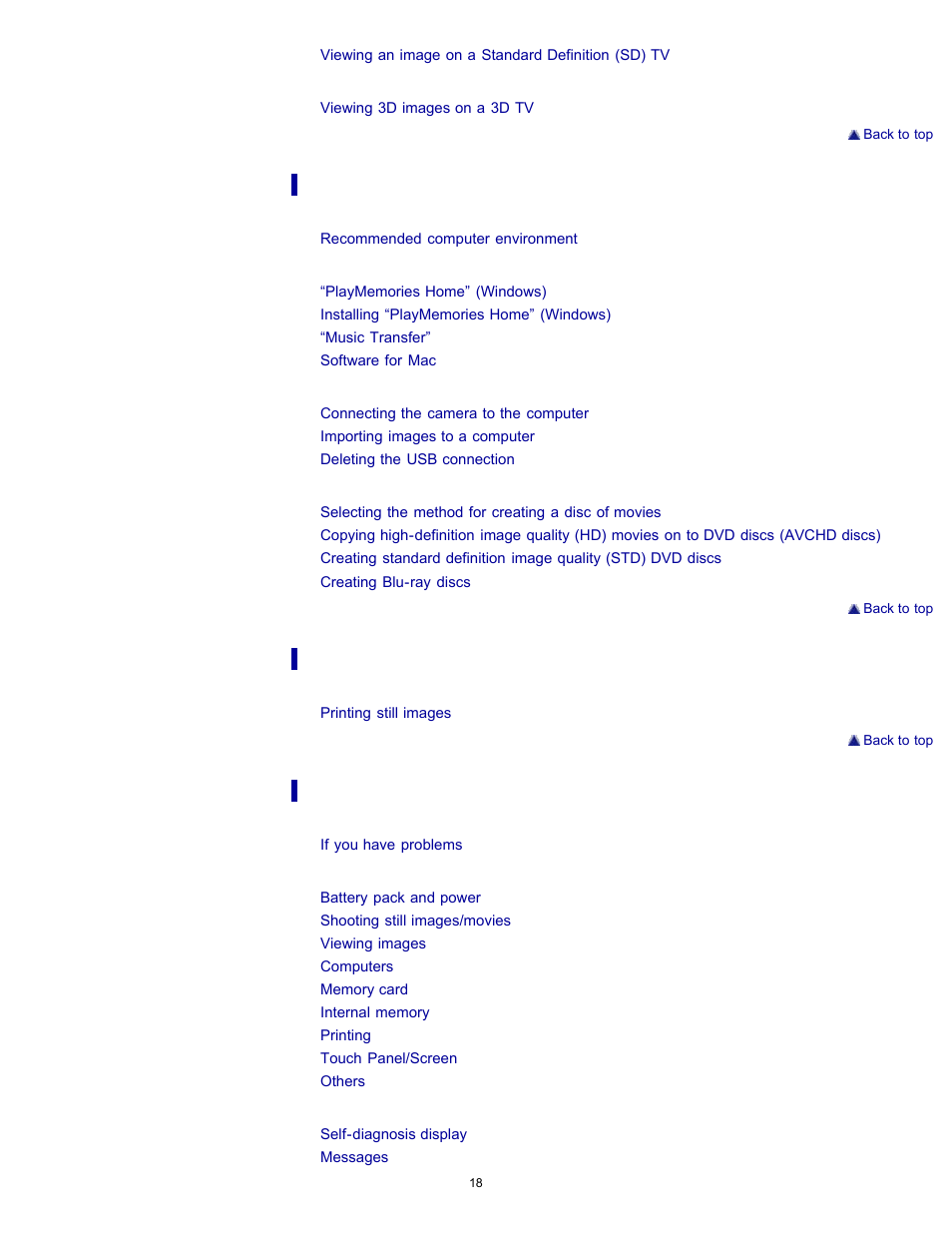 Sony DSC-TX20 User Manual | Page 18 / 262