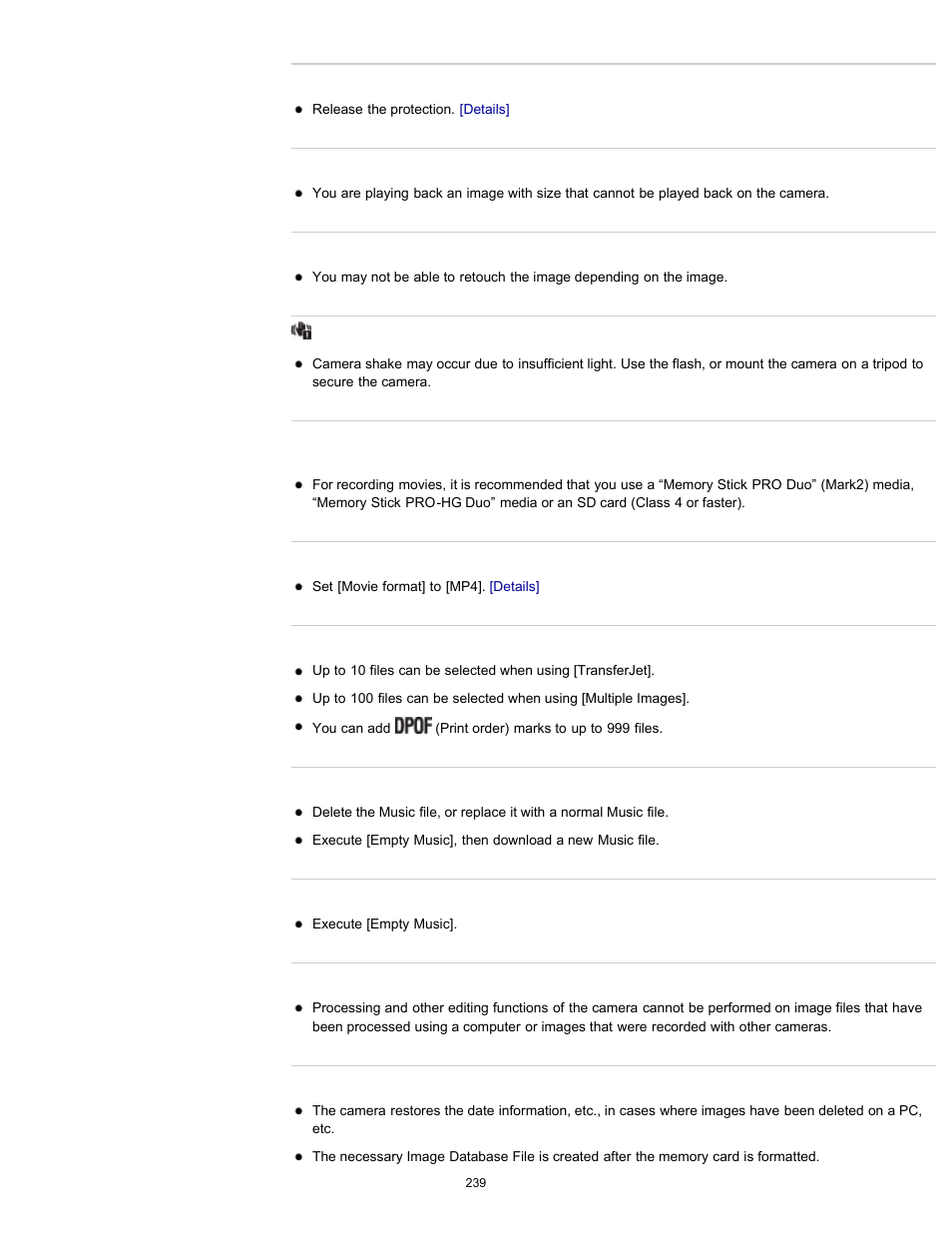 Sony DSC-TX20 User Manual | Page 239 / 262