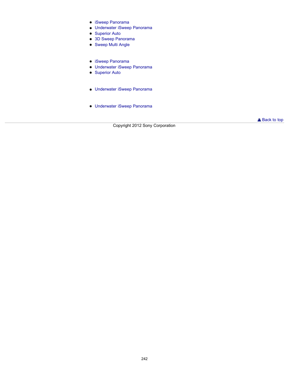 Sony DSC-TX20 User Manual | Page 242 / 262