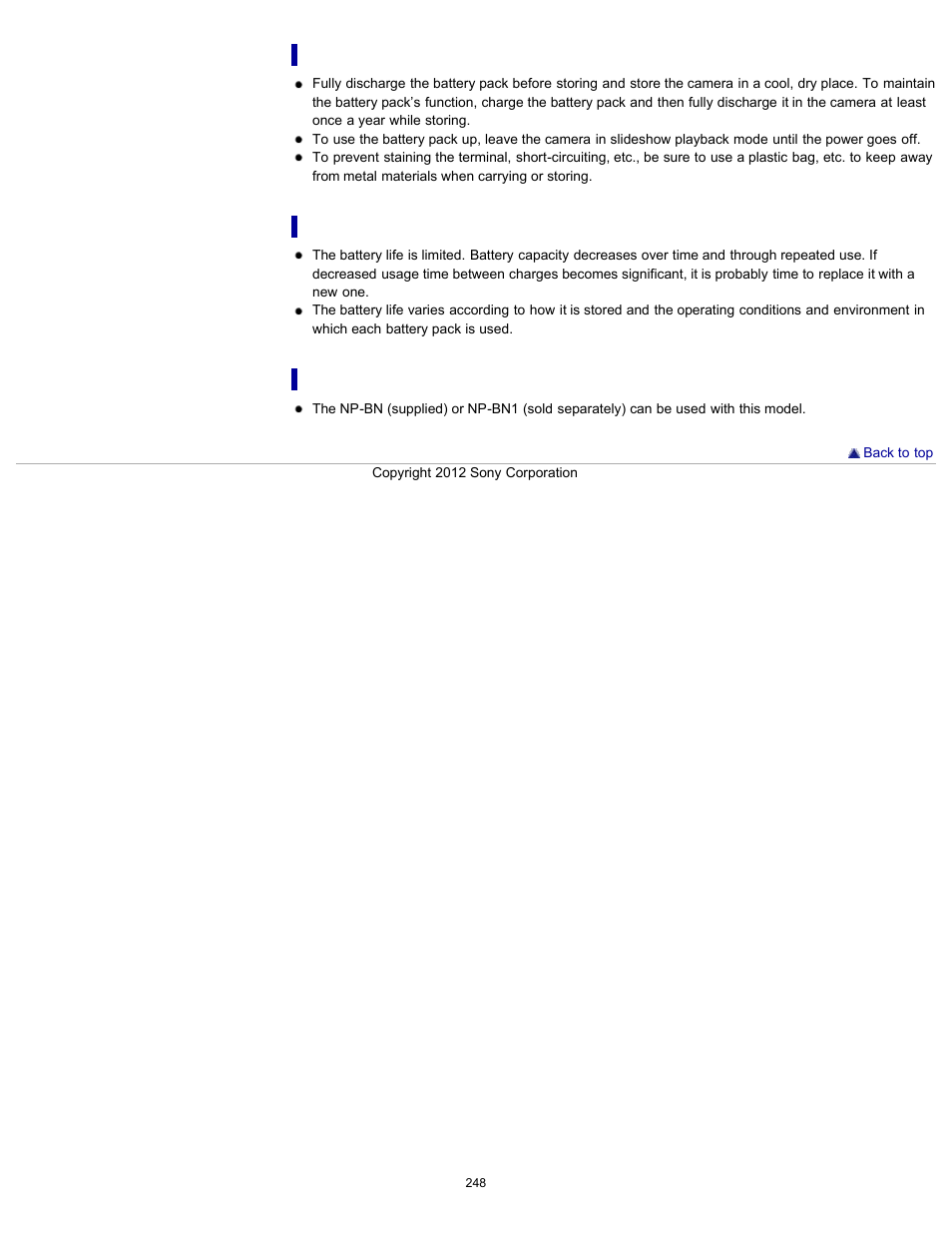 Sony DSC-TX20 User Manual | Page 248 / 262