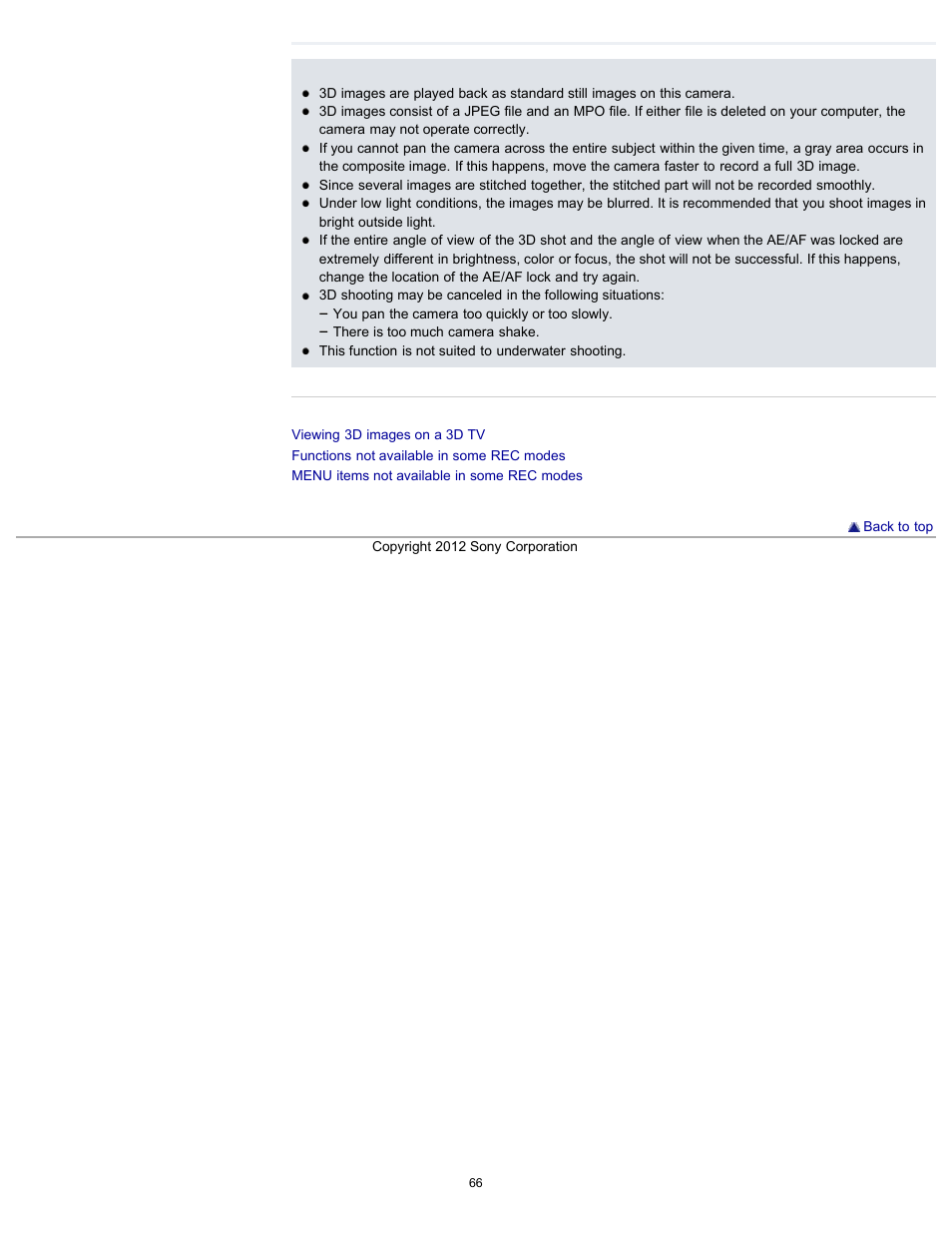 Sony DSC-TX20 User Manual | Page 66 / 262