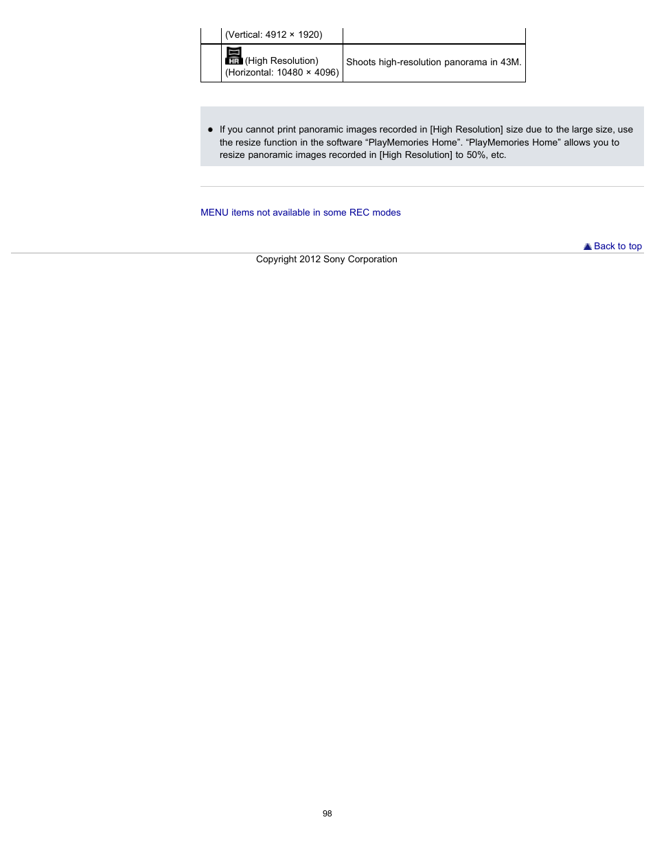 Sony DSC-TX20 User Manual | Page 98 / 262