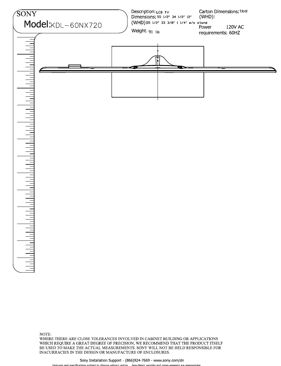 Sony KDL-60NX720 User Manual | Page 5 / 5
