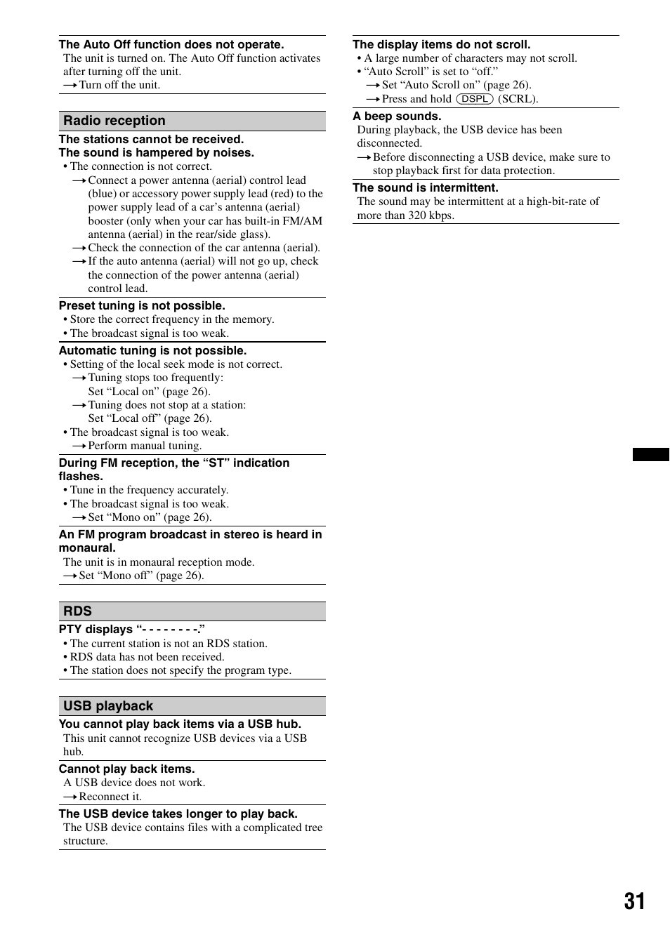 Sony DSX-S200X User Manual | Page 31 / 104