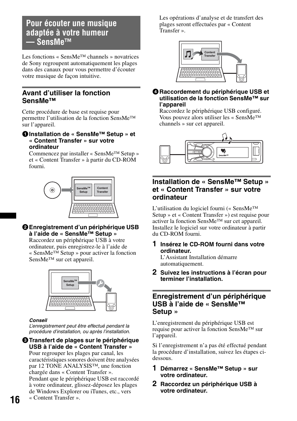 Avant d’utiliser la fonction sensme | Sony DSX-S200X User Manual | Page 48 / 104