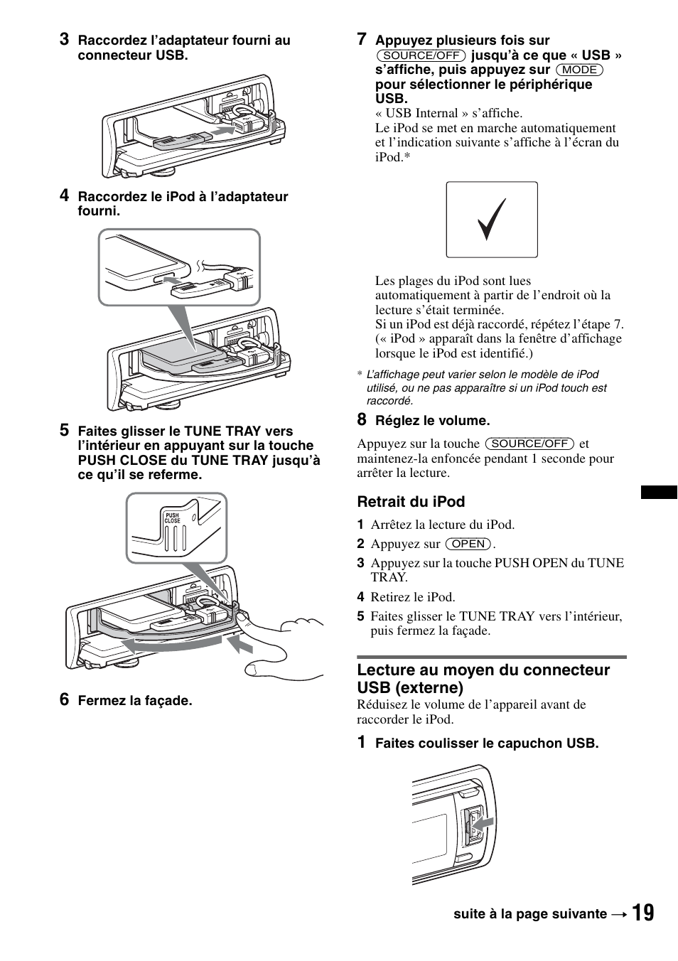 Lecture au moyen du connecteur usb (externe) | Sony DSX-S200X User Manual | Page 51 / 104