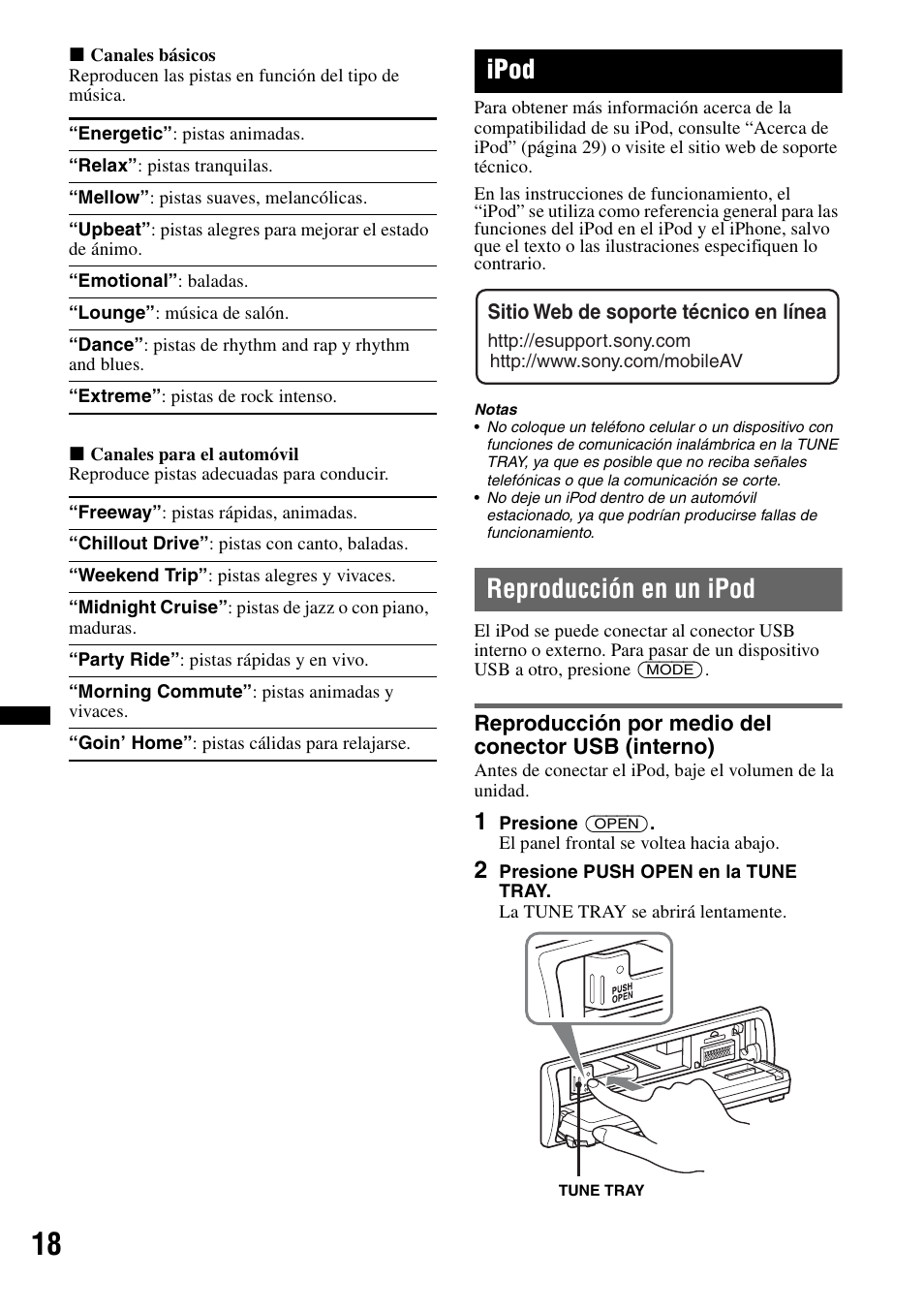 Ipod, Reproducción en un ipod, Reproducción por medio del conector usb (interno) | Sony DSX-S200X User Manual | Page 84 / 104