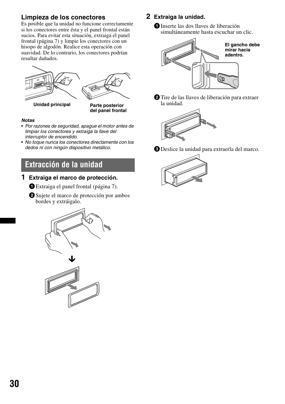 Extracción de la unidad | Sony DSX-S200X User Manual | Page 96 / 104