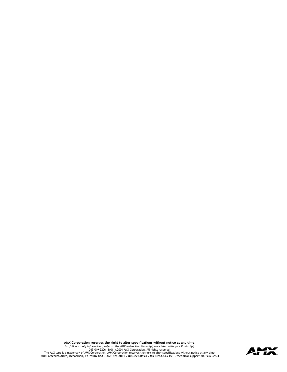 AMX Incandescent Dimmer Module RDM-INC User Manual | Page 2 / 2