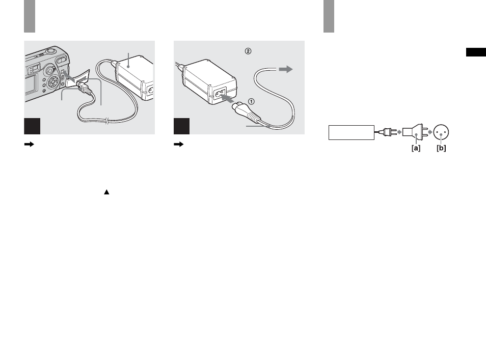 Using an external power source, Using your camera abroad | Sony DSC-P92 User Manual | Page 15 / 116