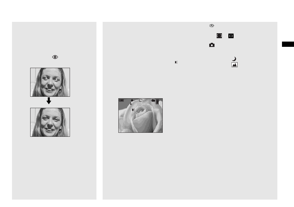 Shooting with the af illuminator | Sony DSC-P92 User Manual | Page 29 / 116