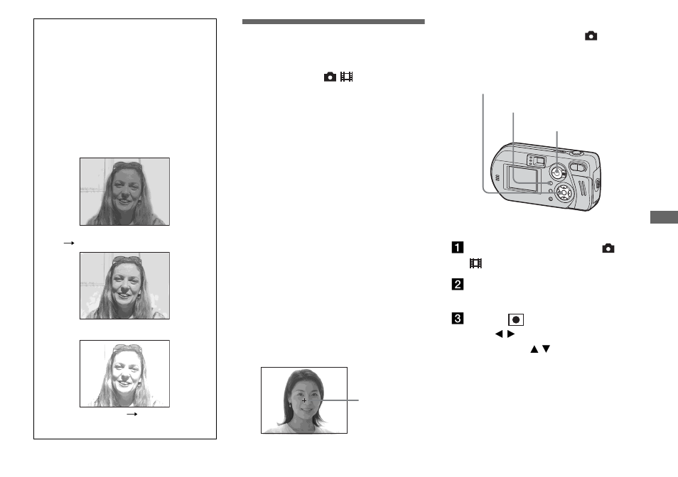 Selecting a metering mode | Sony DSC-P92 User Manual | Page 47 / 116