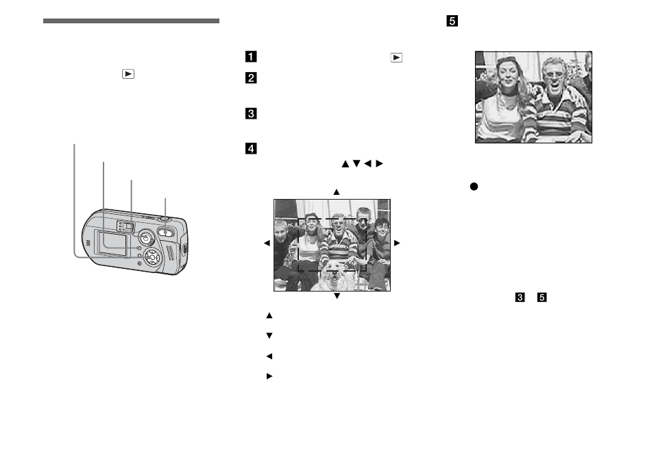 Enlarging a portion of a still image, Enlarging an image – playback zoom, Enlarging an image | Playback zoom | Sony DSC-P92 User Manual | Page 58 / 116