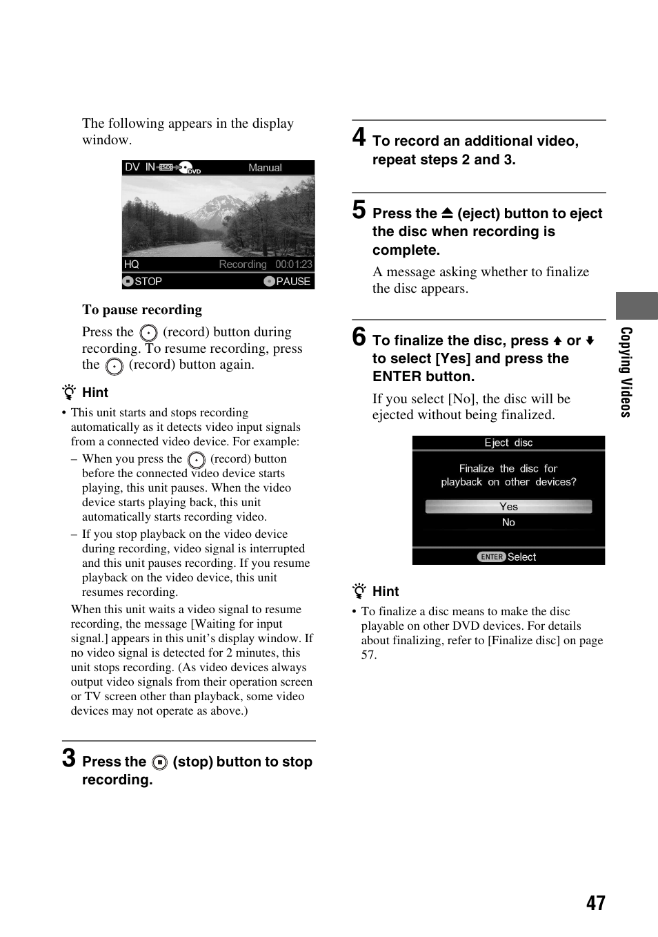 Sony VBD-MA1 User Manual | Page 47 / 84