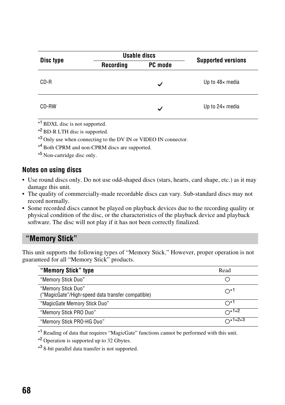 Sony VBD-MA1 User Manual | Page 68 / 84