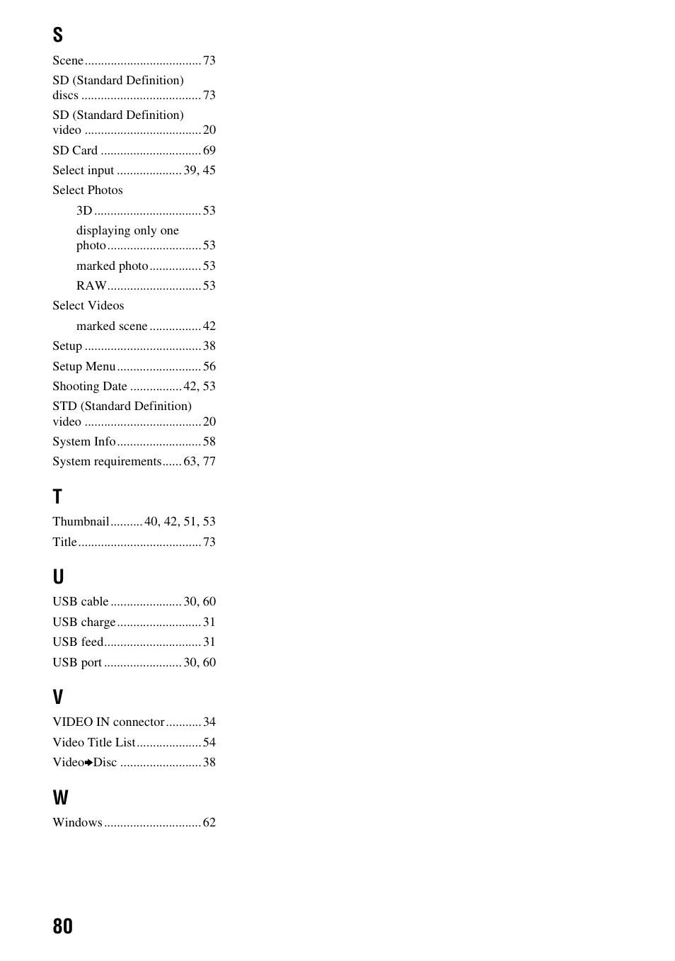 Sony VBD-MA1 User Manual | Page 80 / 84