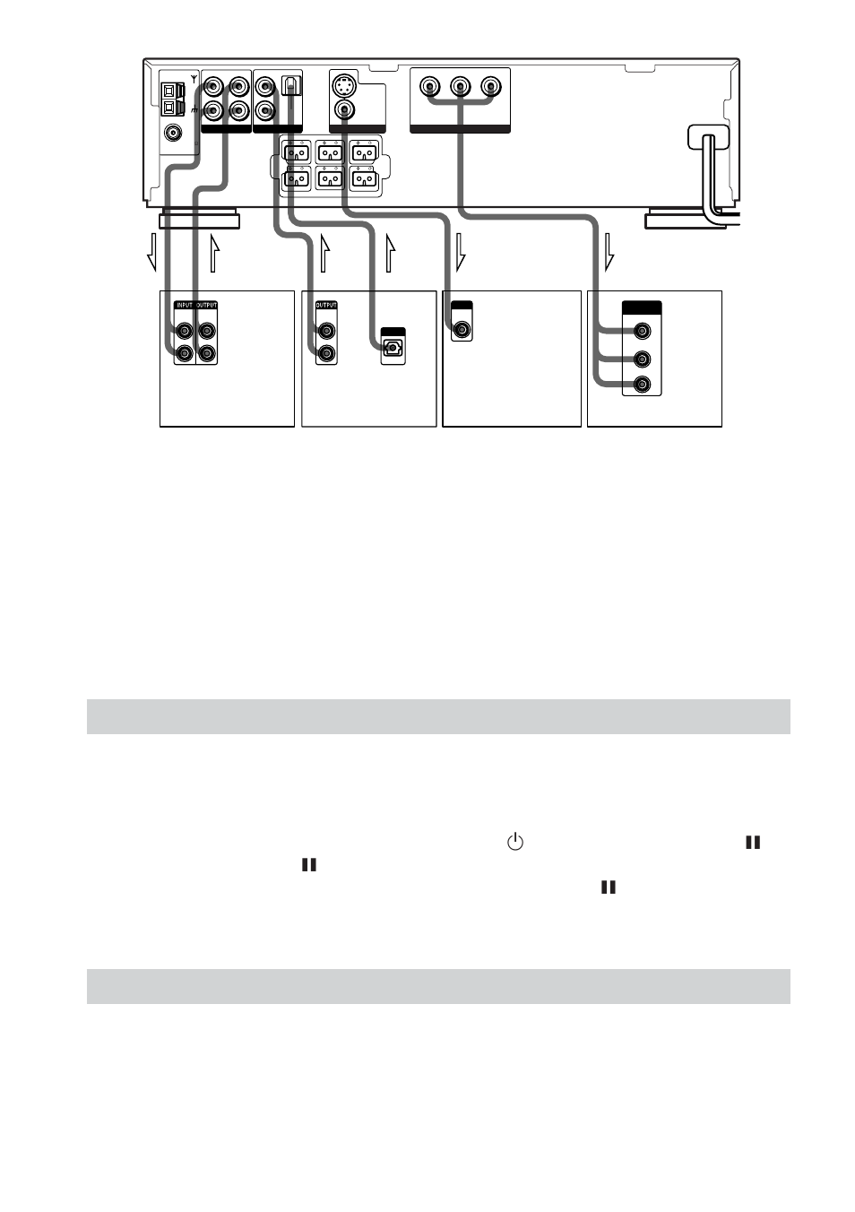 Connecting the ac power cord, Gb in in out out out in | Sony HCD-C450 User Manual | Page 24 / 88